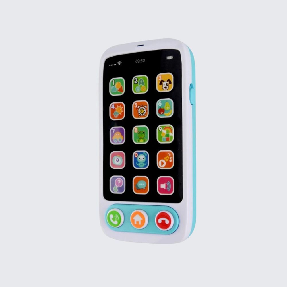 Child's Interactive My First Own Cell Phone - Play to learn - Christmas (BLUE)